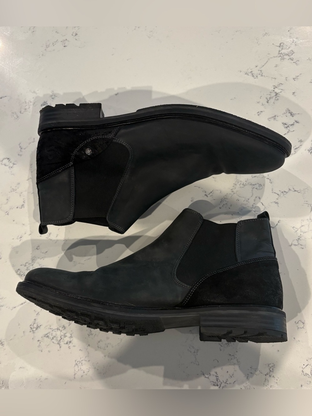 Rodd & Gunn Clearmont Black Men’s Leather/Suede Chelsea Boots Size 45 EU (US 12)